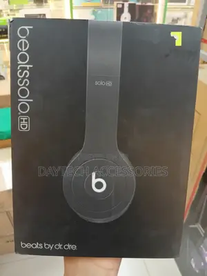 These Are Beats by Dr. Dre Solo Hd Wired Headphones in a Sleek Black.