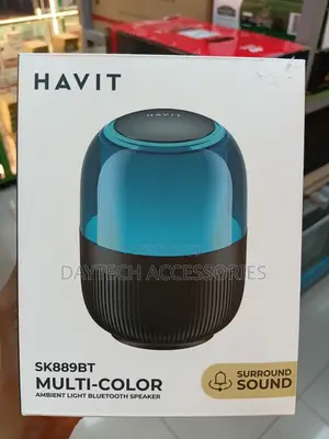The Havit Sk889bt Multi-Color Ambient Light Bluetooth Speaker.