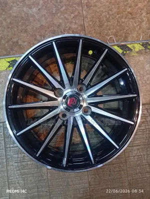 14-Inch 4-Hole Gloss Black Machined Face Alloy Wheel Rim