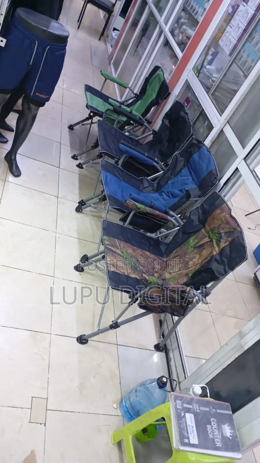 Heavy Duty Camping Chair Comes in Black,Green,Camouflage Blue