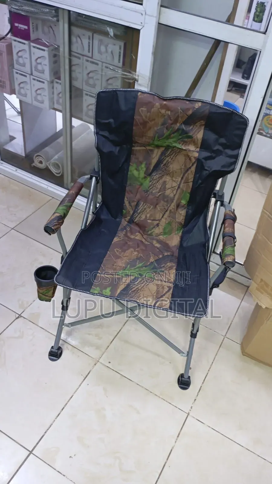 Heavy Duty Camping Chair Comes in Black,Green,Camouflage Blue