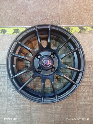 14-Inch 4-Hole Matte Charcoal Multi-Spoke Alloy Wheel Rim