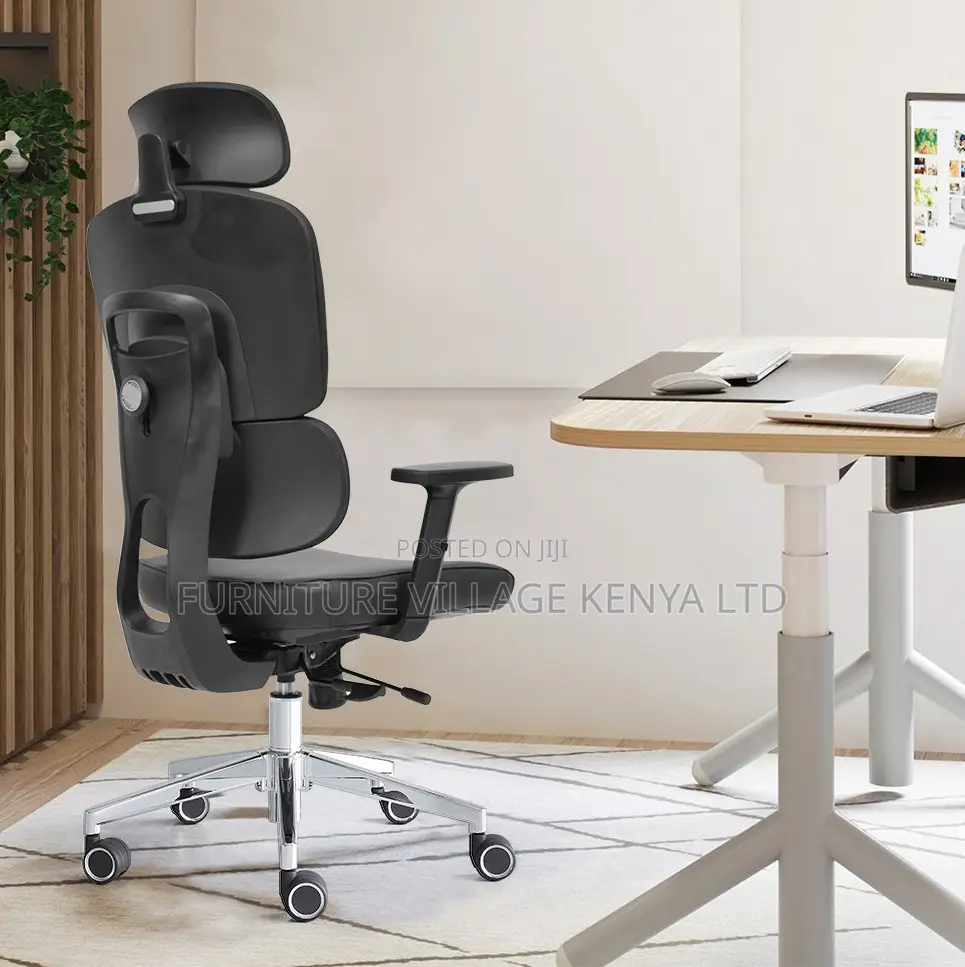 High Back Fabric Office Chair With Lumbar Support