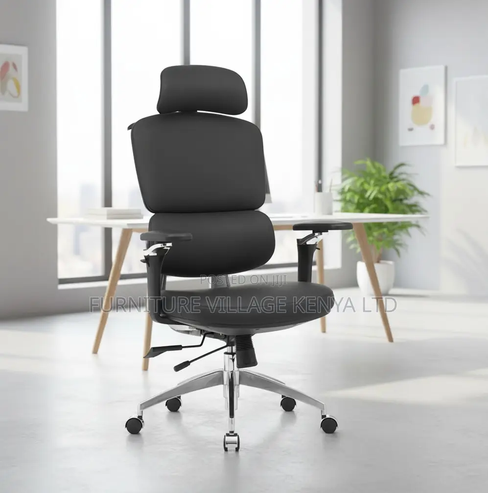 High Back Fabric Office Chair With Lumbar Support