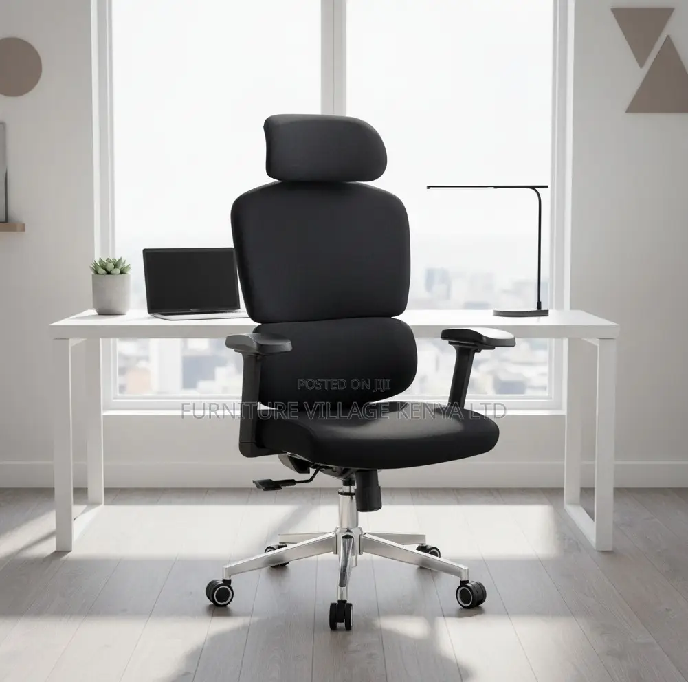 High Back Fabric Office Chair With Lumbar Support