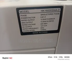 Generator 16kva Hisaki Japan