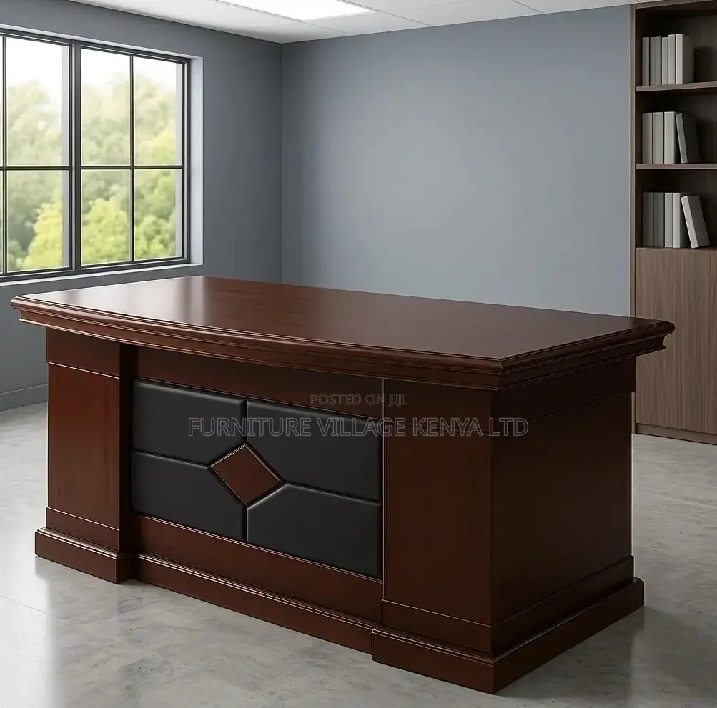 1800mm Office Mahogany Desk With Exetended Drawers