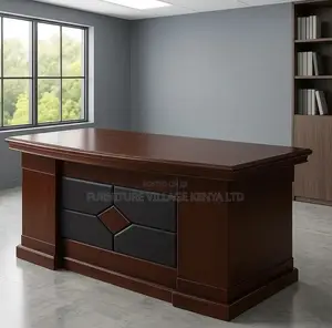 1800mm Office Mahogany Desk With Exetended Drawers