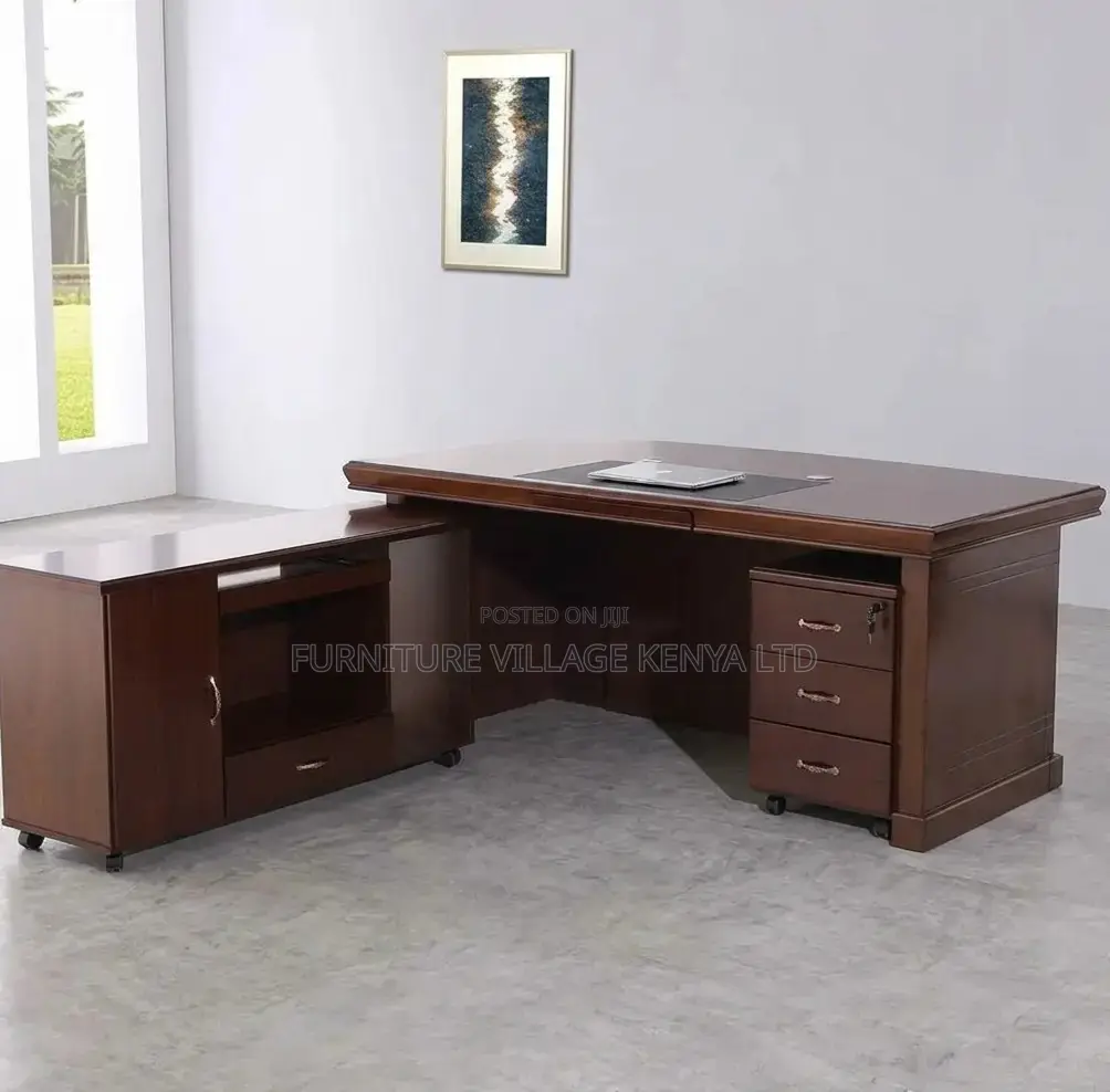 1800mm Office Mahogany Desk With Exetended Drawers