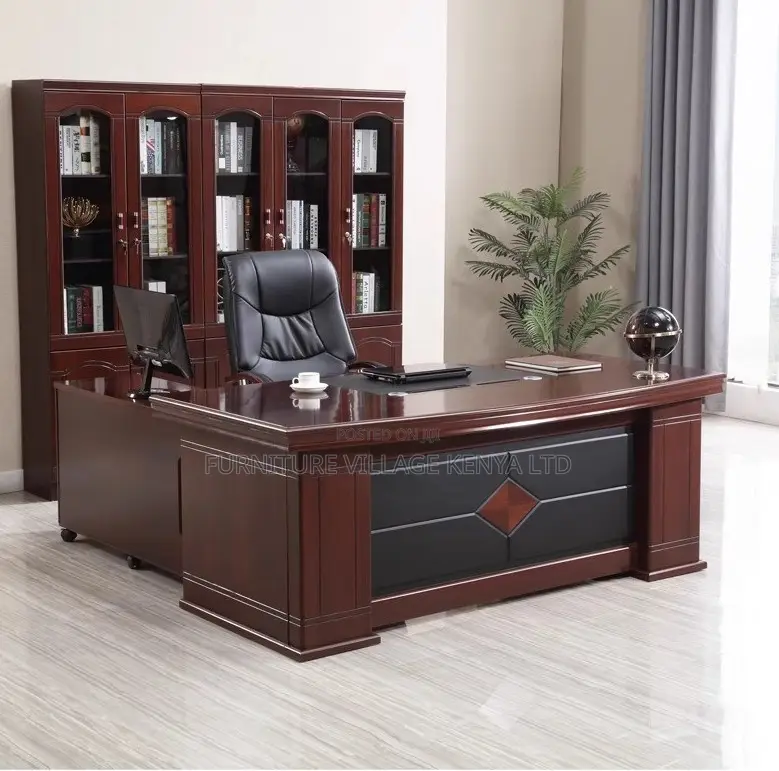 1800mm Office Mahogany Desk With Exetended Drawers