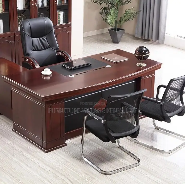 1800mm Office Mahogany Desk With Exetended Drawers