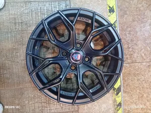 14-Inch 4-Hole Matte Charcoal Geometric Mesh Alloy Wheel Rim