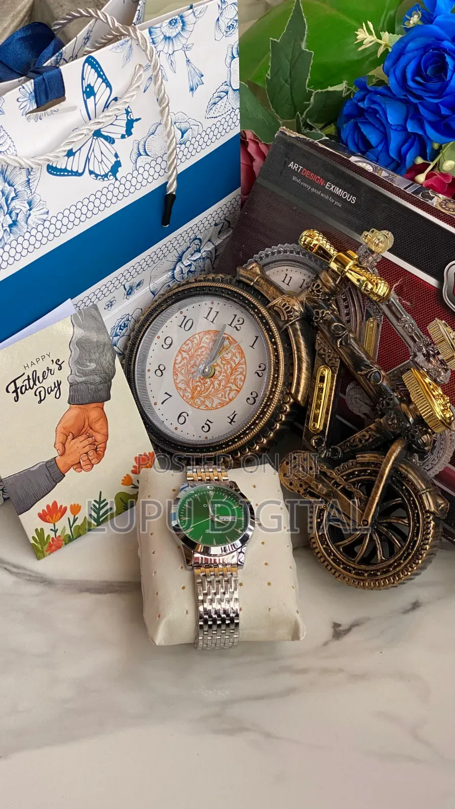 Crafted Alarm Clock (Bedside/Office) Watch in a Branded Box Card Gift