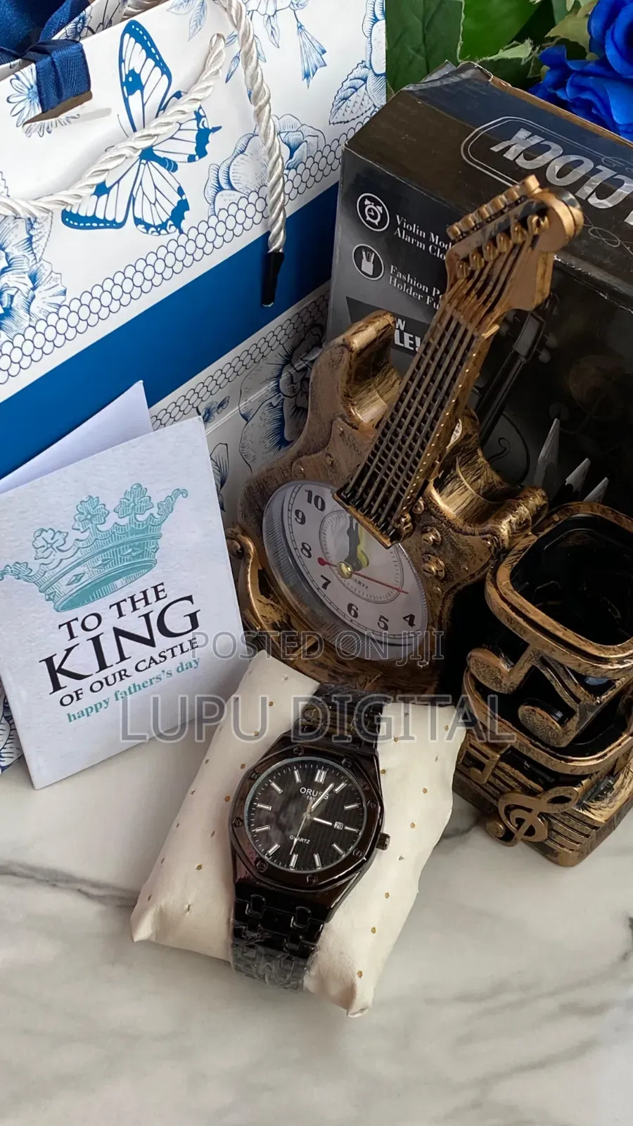 Crafted Alarm Clock (Bedside/Office) Watch in a Branded Box Card Gift