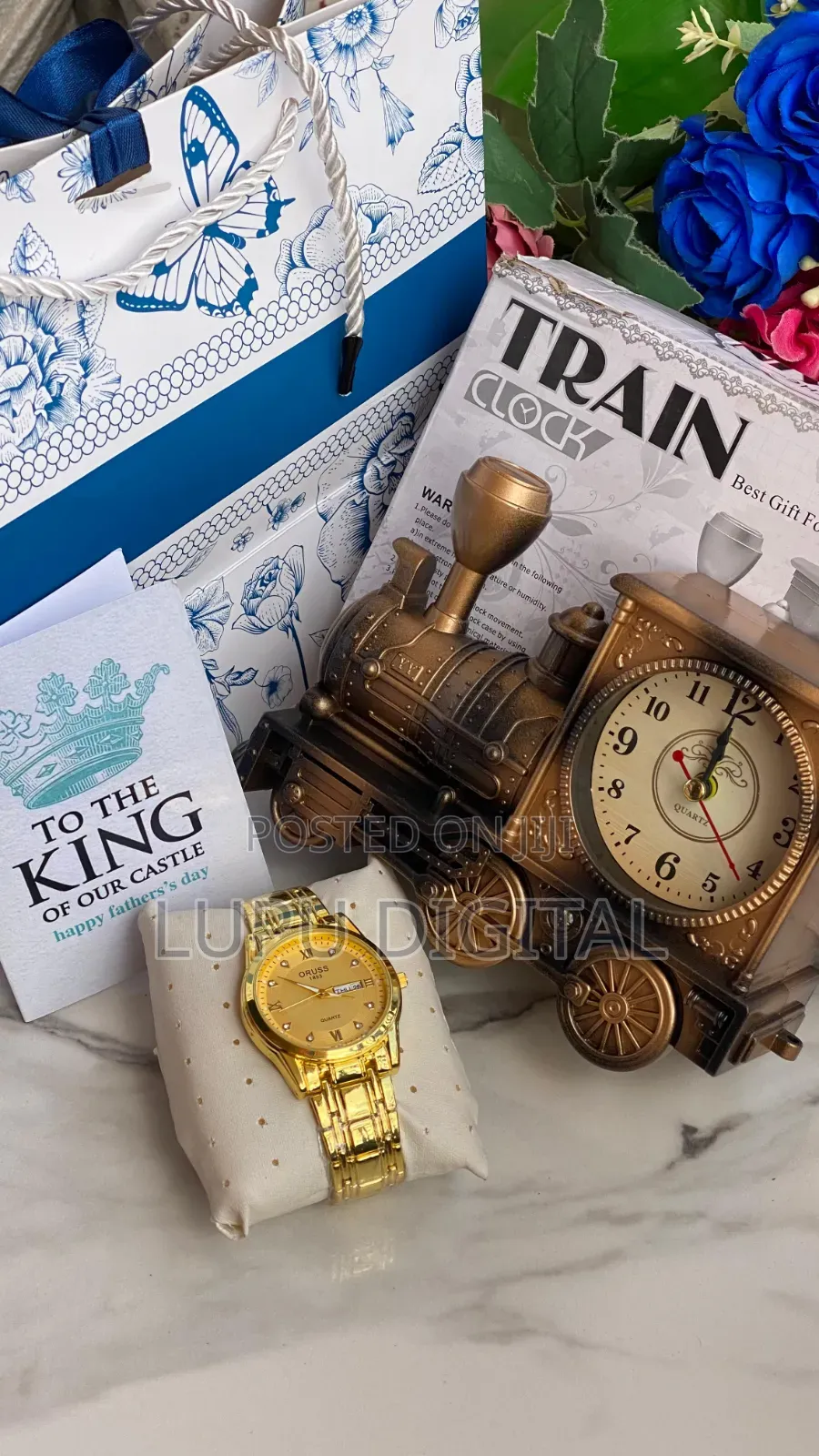 Crafted Alarm Clock (Bedside/Office) Watch in a Branded Box Card Gift