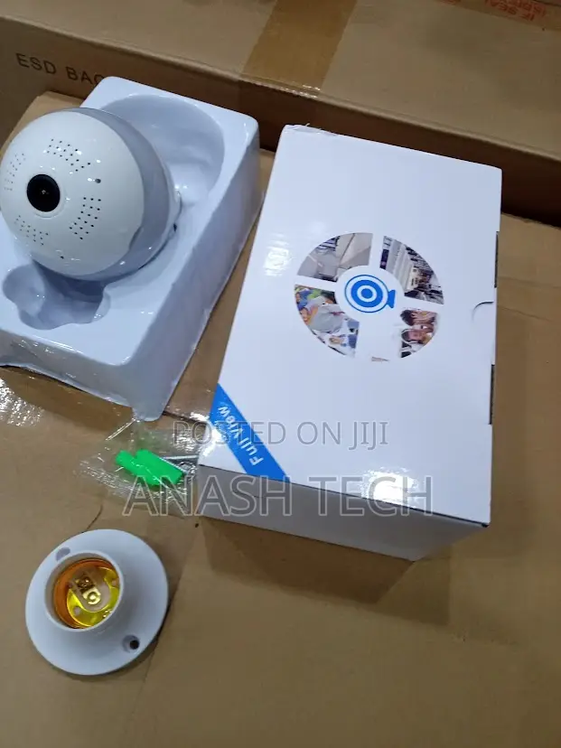 V380 PTZ Bulb Camera 360° Panoramic Surveillance