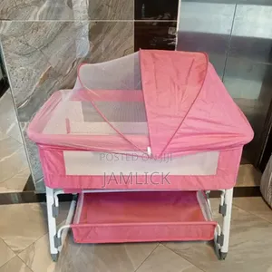 Baby Pink Co-Sleeper Bed - Sm