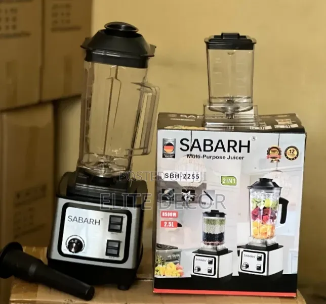 *2 in 1 Sabarh Commercial Blender 1800w With Grinder