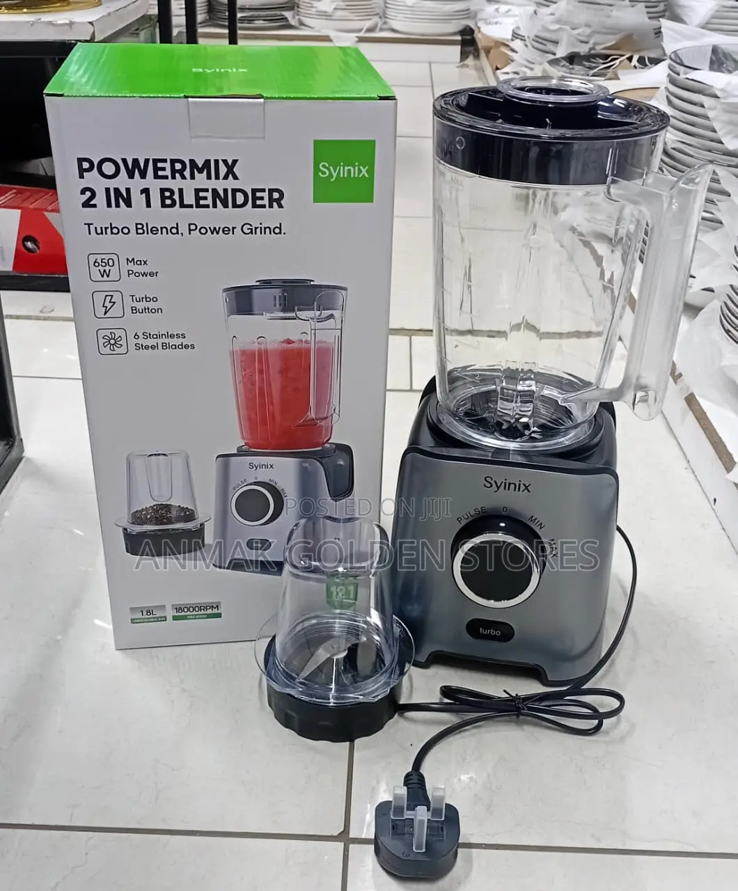 Syinix Blender 2 in 1 – 1.5l