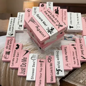 Romantic Wooden Blocks Game for Couples – Fun Adult Board Game