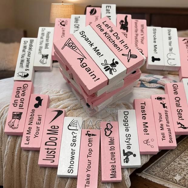 Romantic Wooden Blocks Game for Couples – Fun Adult Board Game