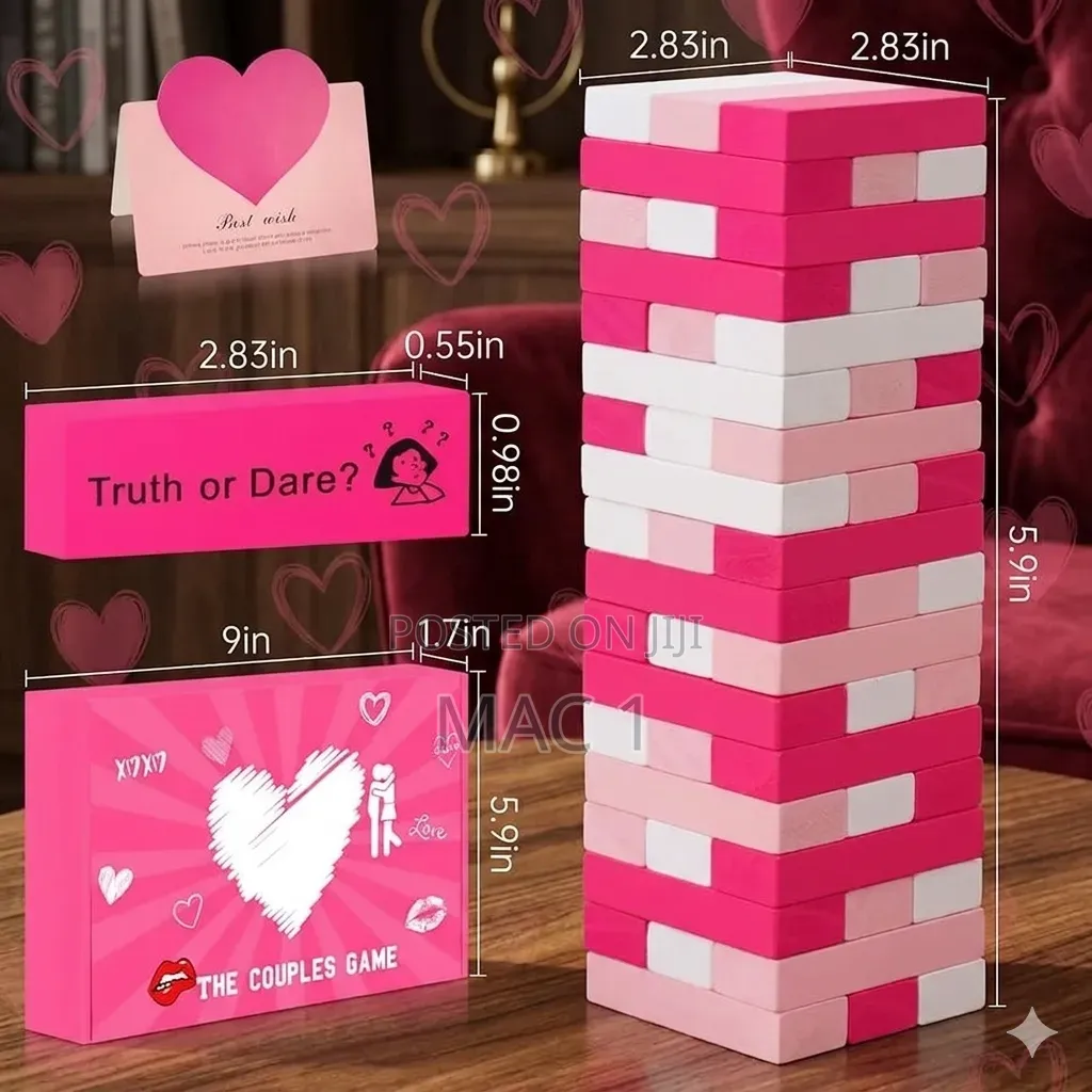 Truth or Dare Adult Stacking Blocks Game – Romantic Couples Toy