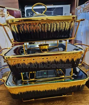 Three Piece Gold Chaffing Dish