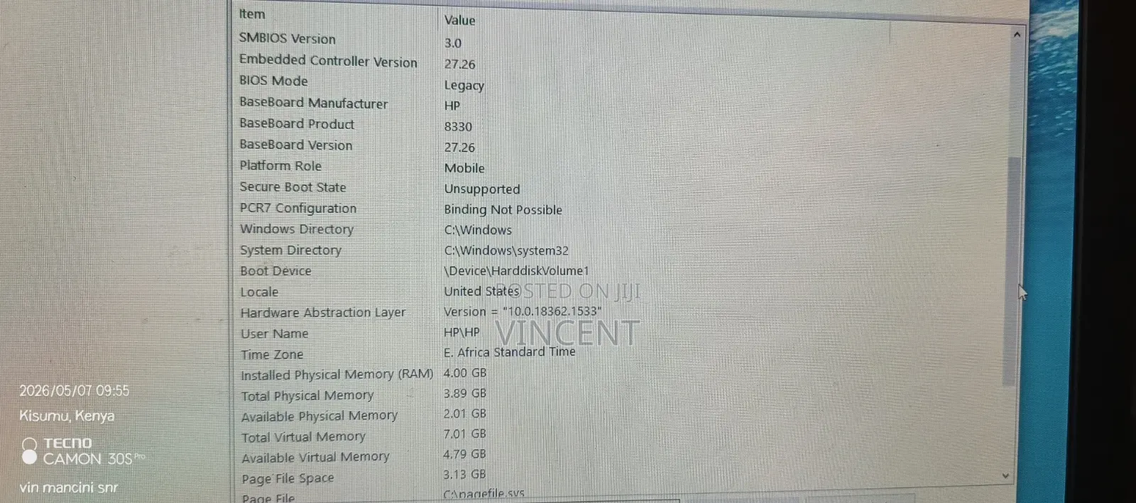 Laptop HP 15 4GB Intel Core 2 Duo HDD 256GB