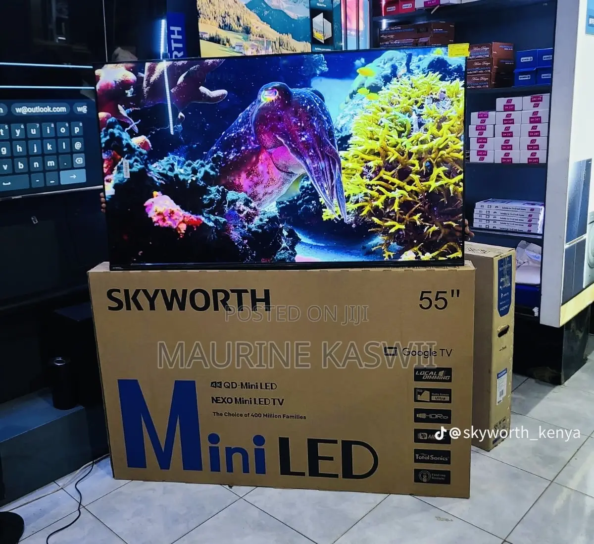 Skyworth 55” Qled Miniled Google 55x6600h