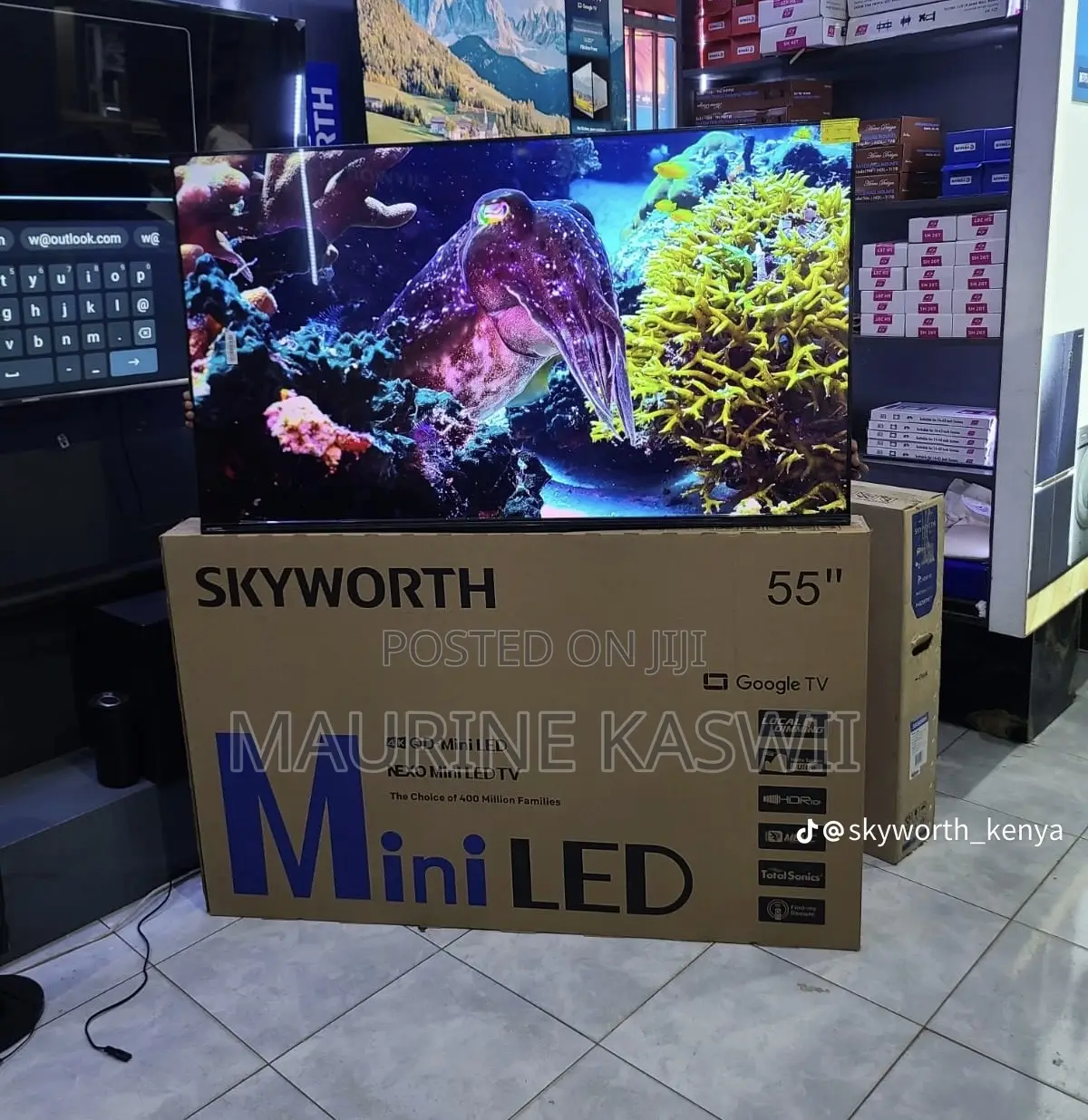 Skyworth 55” Qled Miniled Google 55x6600h