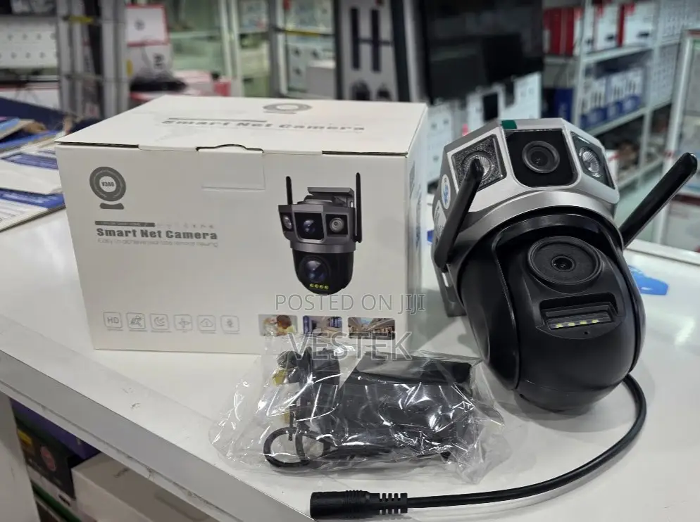 Dual Lens Ac Powered Security Camera Wifi PTZ Camera With V380 Pro App