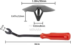 30 Pcs, Engine Hood Insulation Retainer Clips With Fastener Remover