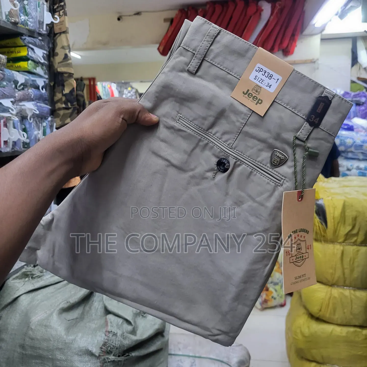 Quality Casual Men Hard Khaki Straight Fitting for Office