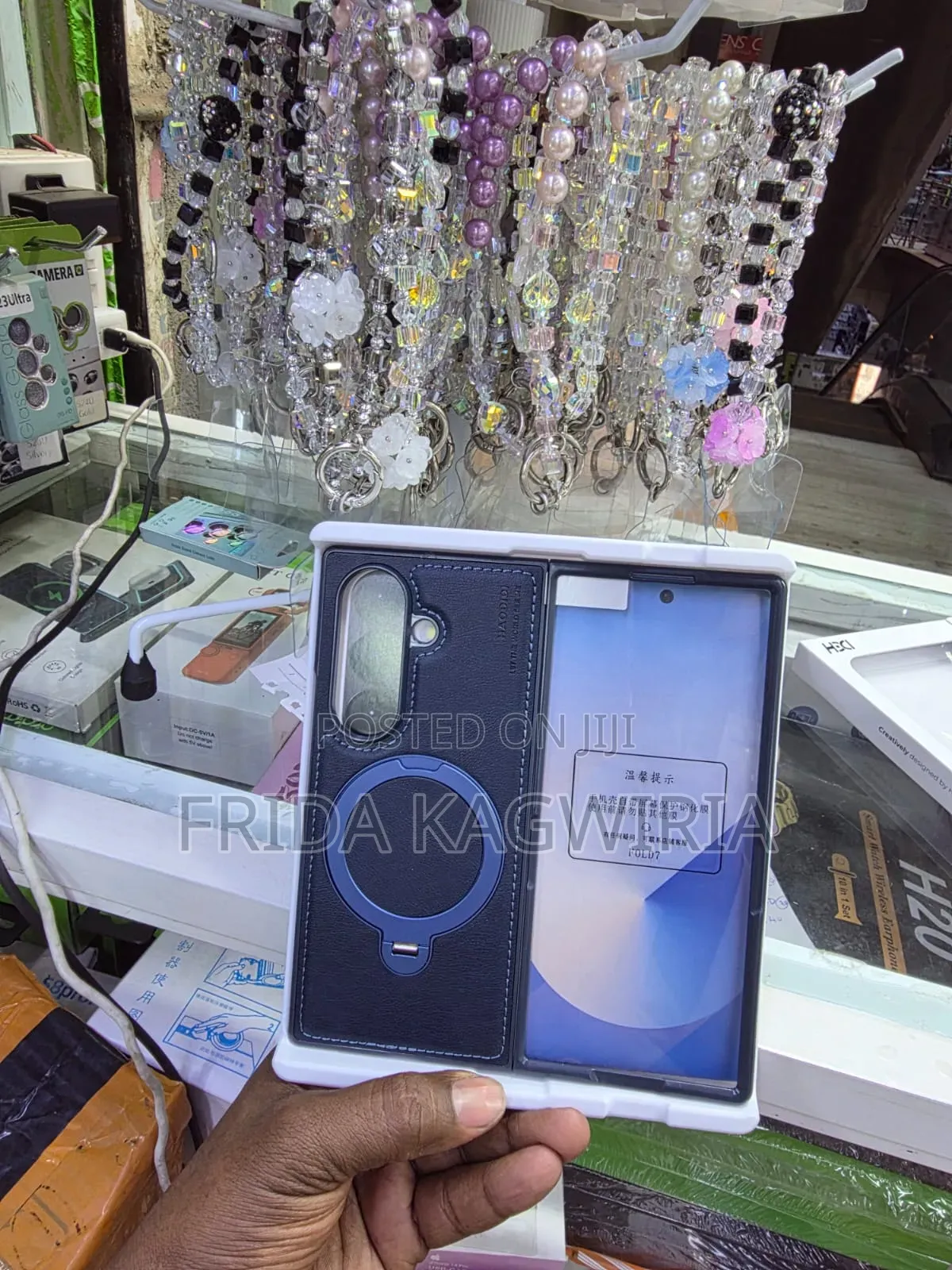 Samsung Galaxy Fold 7 Leather Case With Magnetic Stand