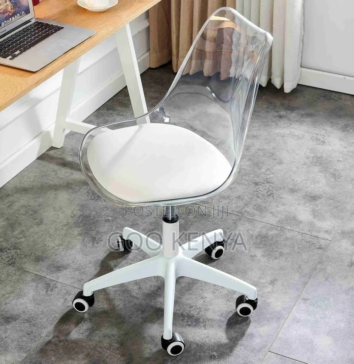 Make Up Chair; Clear Acrylic Dressing Table Chair With Soft Cushion