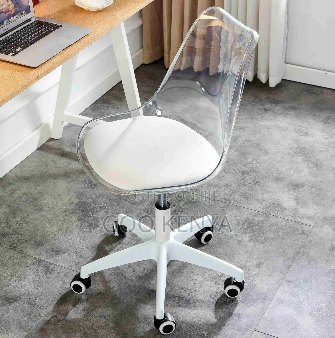 Make Up Chair; Clear Acrylic Dressing Table Chair With Soft Cushion