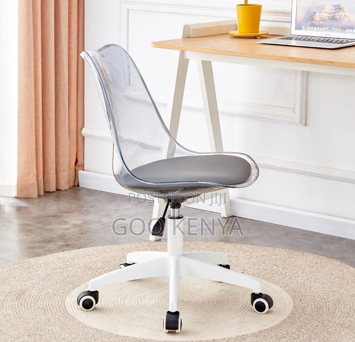 Make Up Chair; Clear Acrylic Dressing Table Chair With Soft Cushion