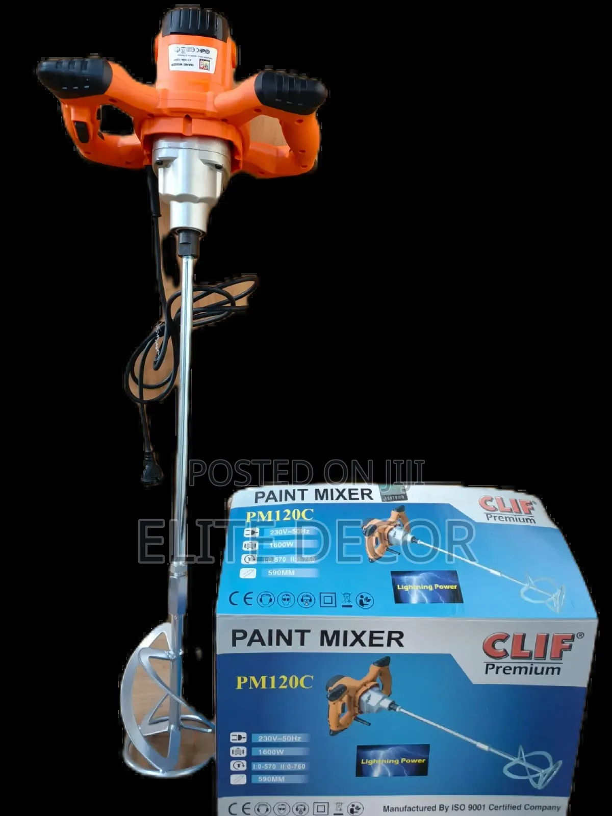 Clif 1600w Heavy Electric Paint Mixer Speed Mortar Mixing Machine
