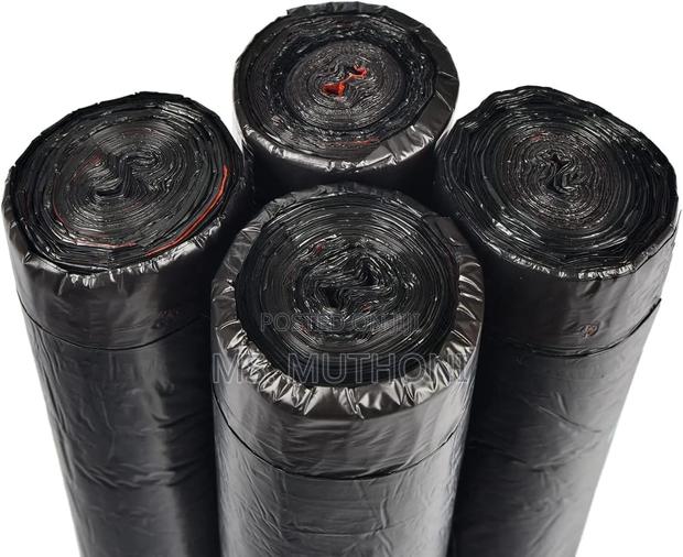 Black Strong Drawstring Trash Bags (75pc) - thumbnail 4