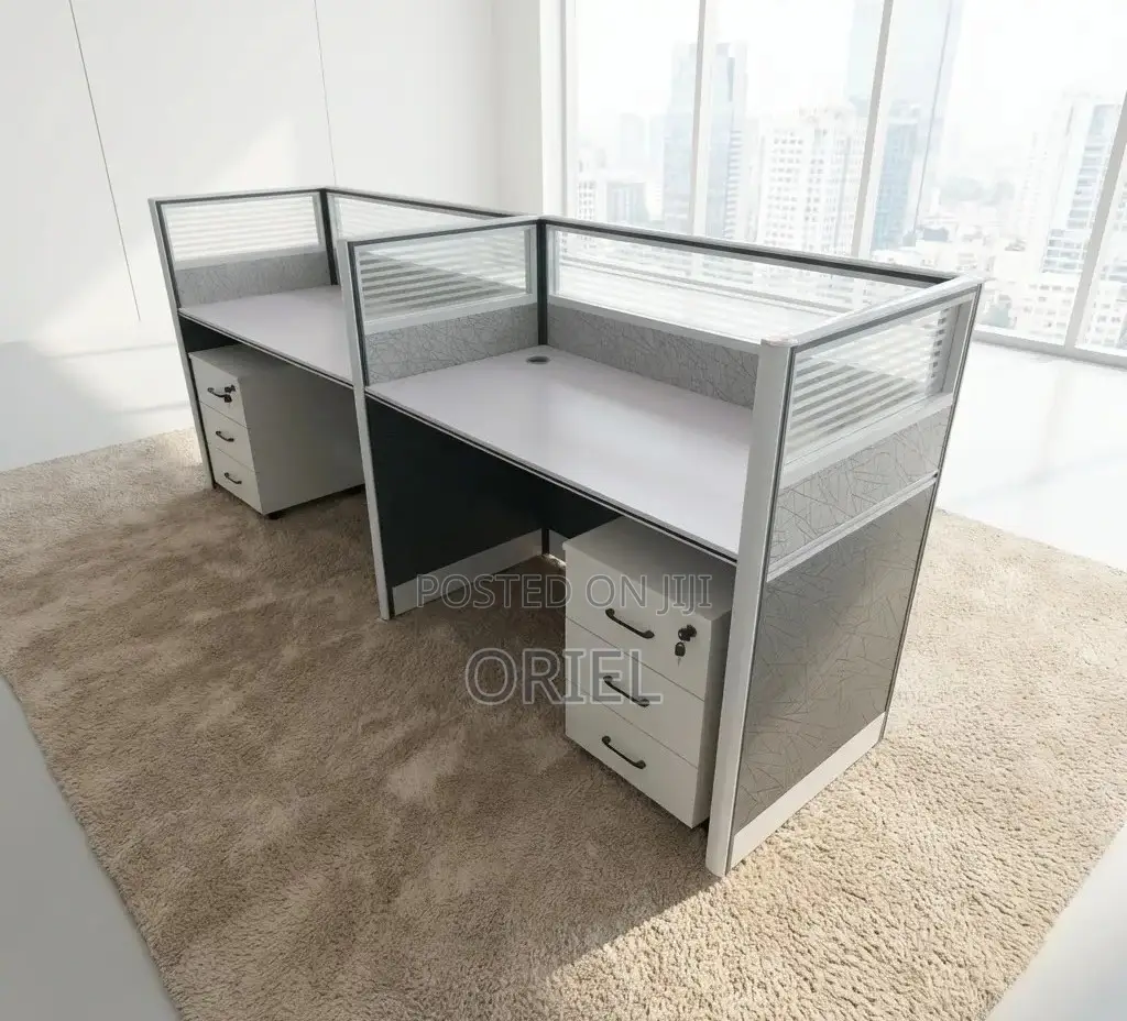 Office Workstation : Modular 2-Person Office Working Workstation