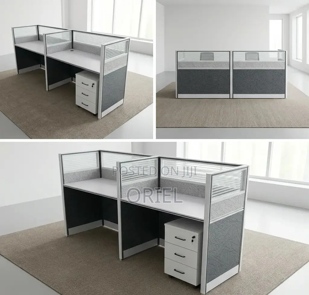 Office Workstation : Modular 2-Person Office Working Workstation