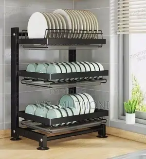 Modern Black Premium Look* 3-Tier Dish Rack *