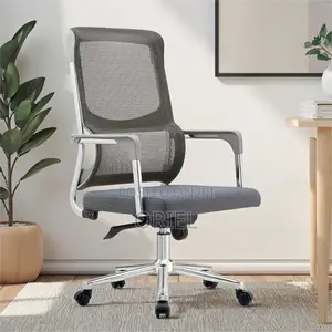Office Chair : Modern Ergonomic Grey Mesh Office Chair