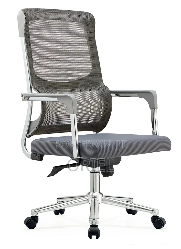 Office Chair : Modern Ergonomic Grey Mesh Office Chair