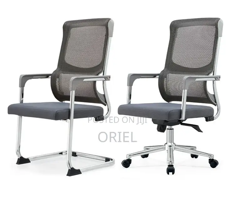 Office Chair : Modern Ergonomic Grey Mesh Office Chair
