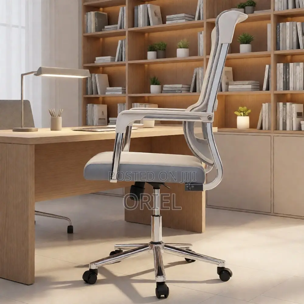 Office Chair : Modern Ergonomic Grey Mesh Office Chair
