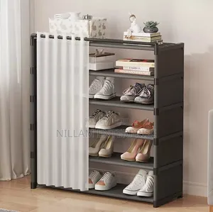8- Layer Shoe Rack Organizer With Fabric Dustproof Cover*
