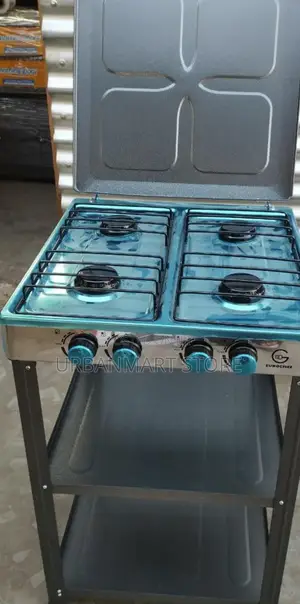 Eurochef Full Gas Standing Cooker With Storage Shelves