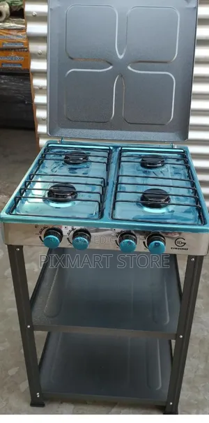 Eurochef 4 Burner Full Gas Cooker With Shelves