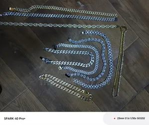 Quality Casual Hip Hop Coated Iced Silver Gold Neck Chains